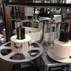 new release shiraz labels on the labeling machine